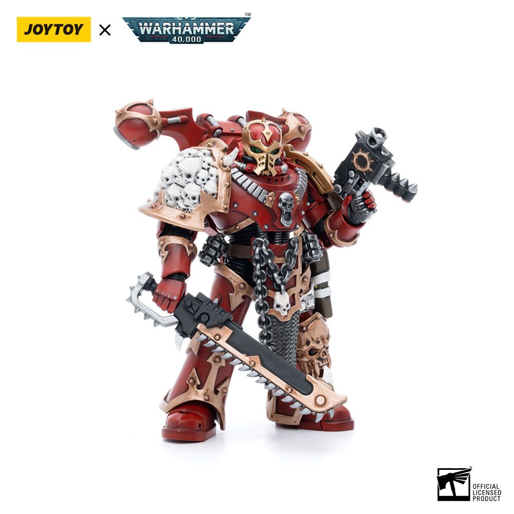Warhammer 40k Action Figure 1/18 Chaos Space Marines Crimson Slaughter Brother Maganar 12 cm Joy Toy (CN)
