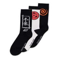 Naruto Shippuden Socks 3-Pack Sasuke Symbol 39-42 Difuzed