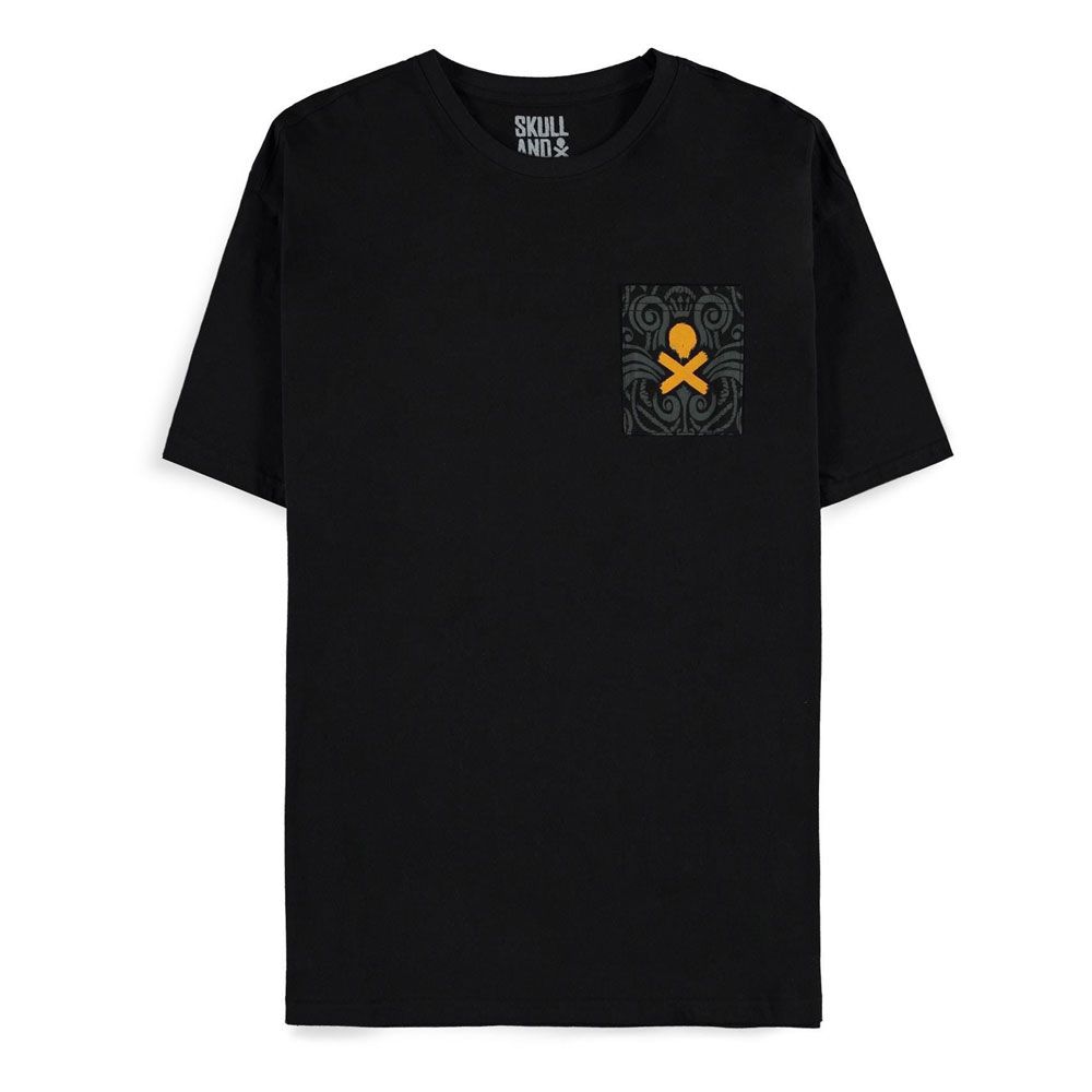 Skull and Bones T-Shirt with Chest Pocket Logo Size L Difuzed