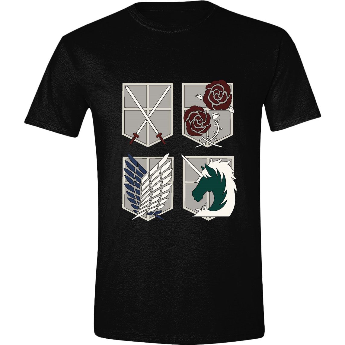 Attack On Titan T-Shirt Emblems Size L PCMerch