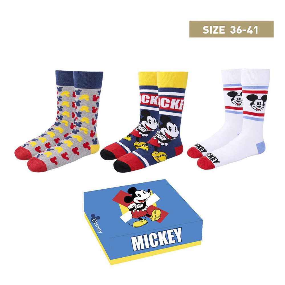 Disney Socks 3-Pack Mickey Mouse 36-41 Cerdá