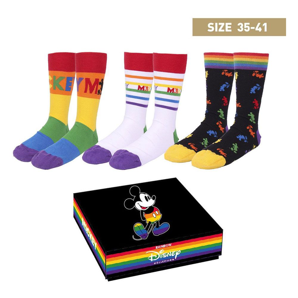Disney Socks 3-Pack Mickey Pride Collection 35-41 Cerdá