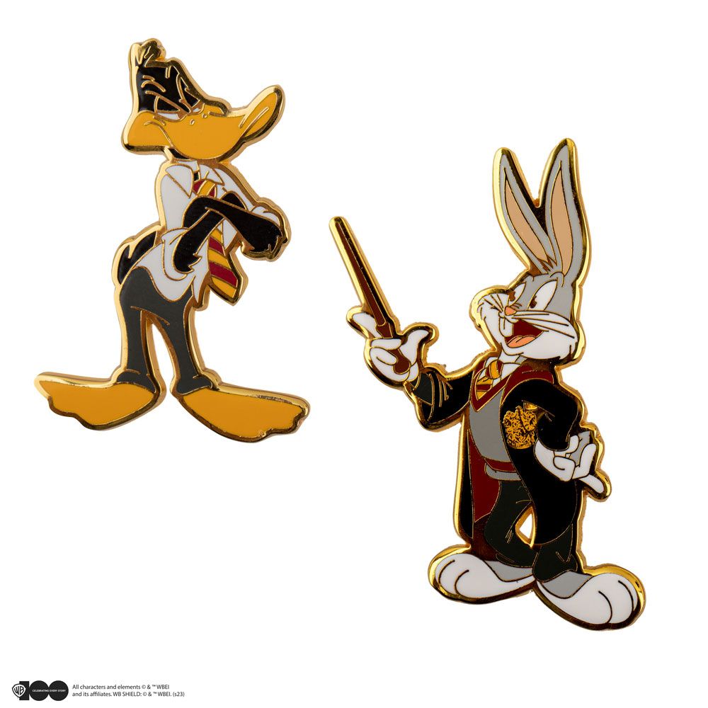 Looney Tunes Pins 2-Pack Bugs Bunny & Daffy Duck at Hogwarts Cinereplicas
