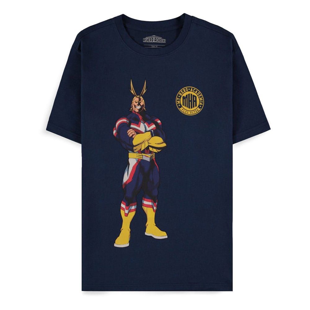 My Hero Academia T-Shirt Navy All Might Quote Size S Difuzed