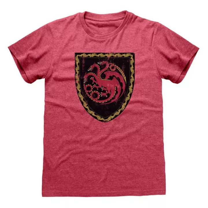 House Of The Dragon T-Shirt Targaryen Crest Size L Heroes Inc