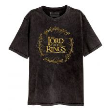 Lord Of The Rings T-Shirt Gold Foil Logo Size L