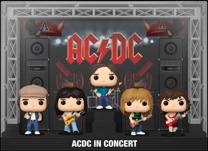 AC/DC POP! Moments DLX Vinyl Figure 5-Pack AC/DC in Concert 9 cm - DAMAGED PACKAGING Funko