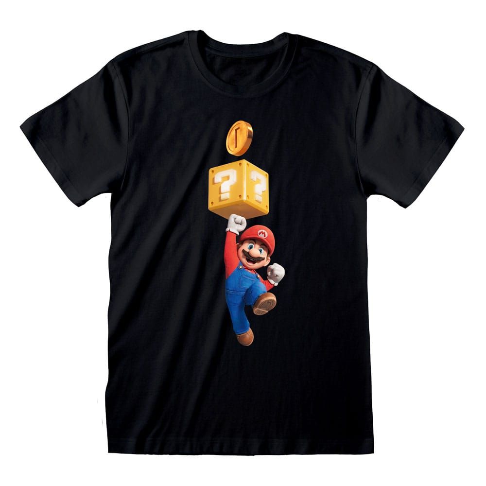 Super Mario Bros T-Shirt Mario Coin Fashion Size L Heroes Inc