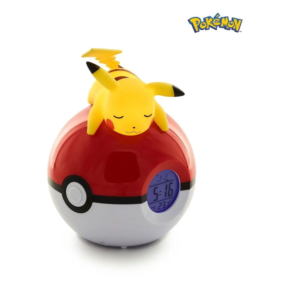 Pokémon Alarm Clock Pokeball with Light Pikachu 18 cm Teknofun