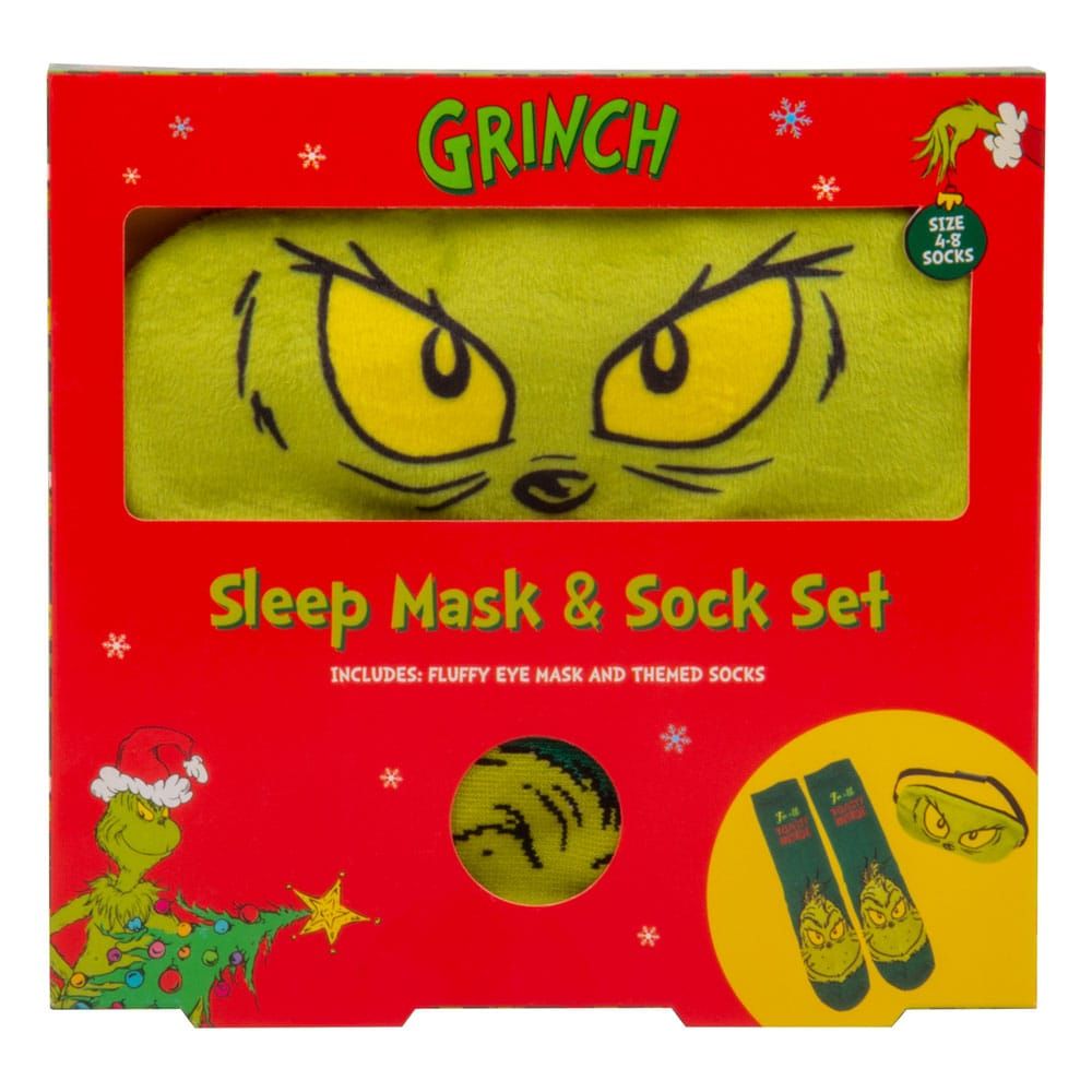 The Grinch Socks & Sleep Mask Set Fizz Creations