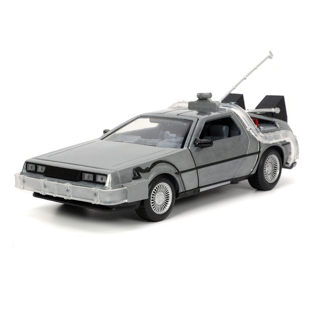 Back to the Future Hollywood Rides Diecast Model 1/24 Back to the Future 1 Time Machine Jada Toys