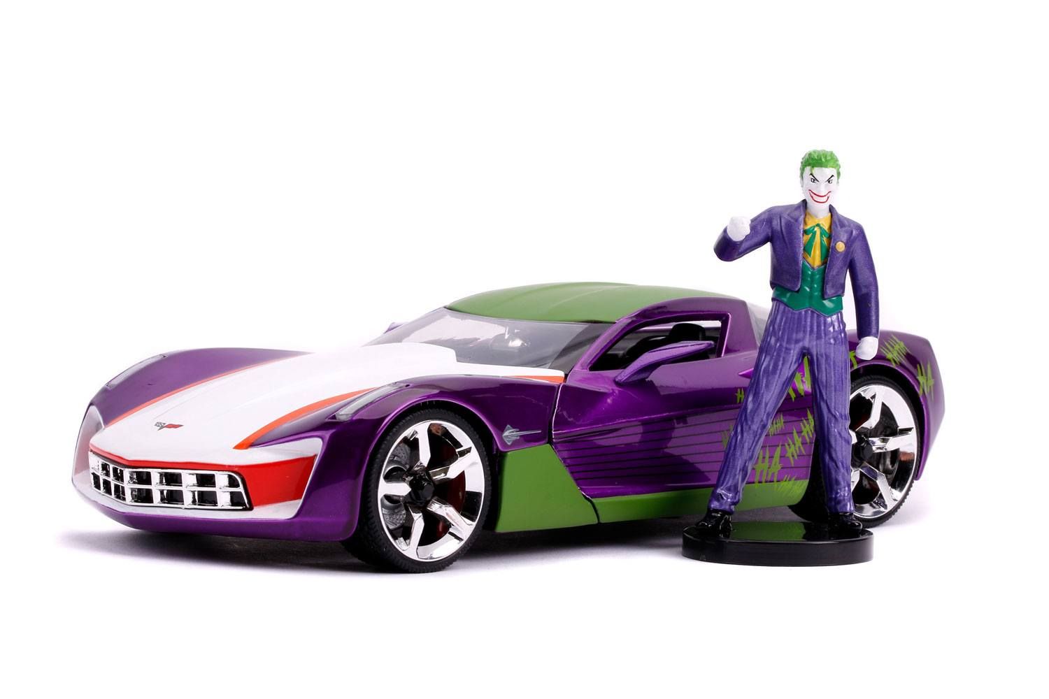 DC Comics Diecast Model 1/24 2009 Chevy Corvette Stingray with Figure Jada Toys