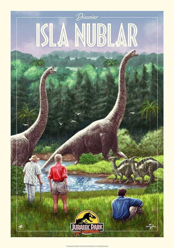 Jurassic Park Art Print 30th Anniversary Edition Limited Isla Nublar Edition 42 x 30 cm FaNaTtik