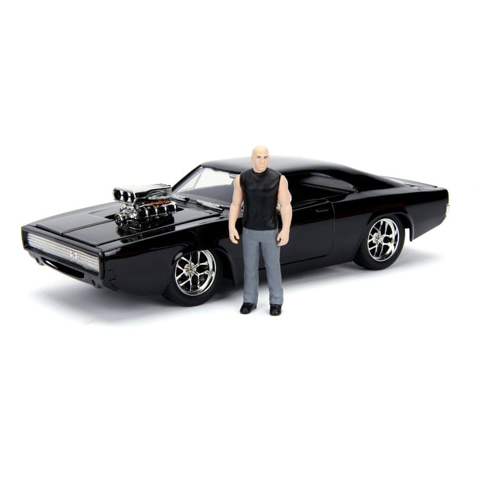 The Fast and Furious Diecast Model Hollywood Rides 1/24 1970 Dodge Charger with Dom Toretto Figur Jada Toys