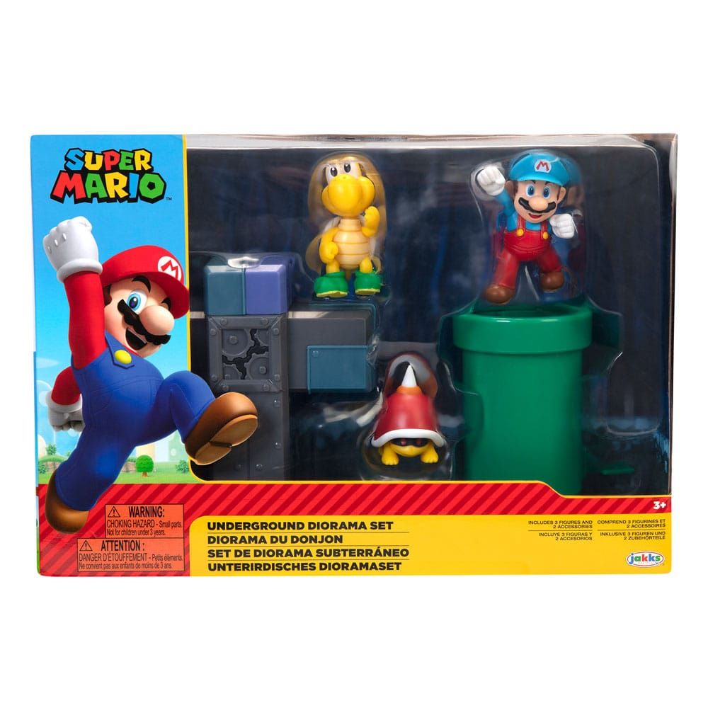 World of Nintendo Super Mario Diorama Set Underground Jakks Pacific