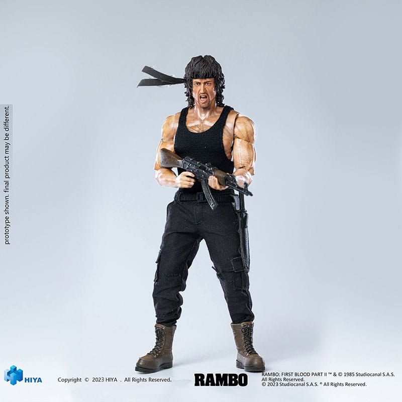 First Blood II Exquisite Super Series Actionfigur 1/12 First Blood II John Rambo 16 cm Hiya Toys