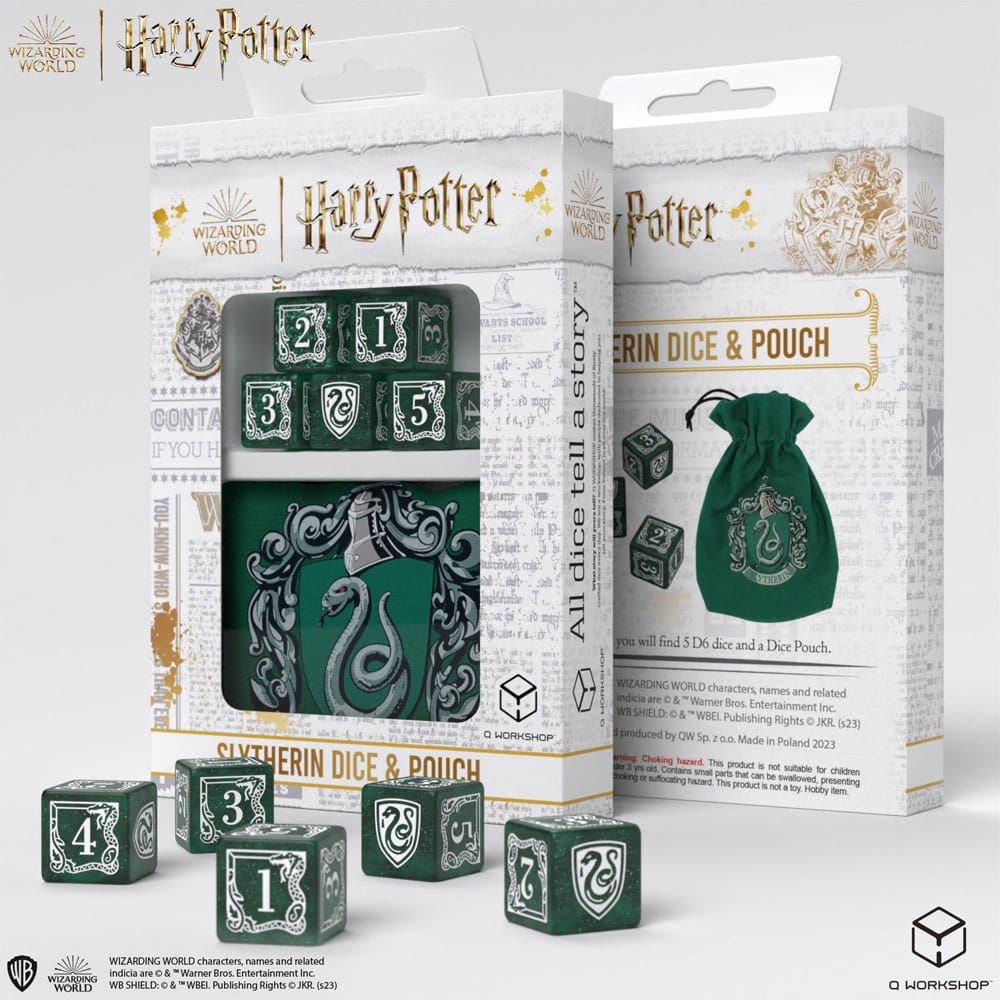 Harry Potter Dice Set Slytherin Dice & Pouch Set (5) Q Workshop