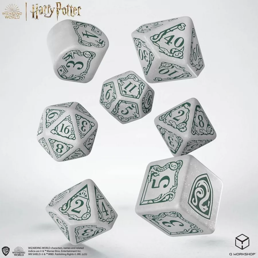 Harry Potter Dice Set Slytherin Modern Dice Set - White (7) Q Workshop