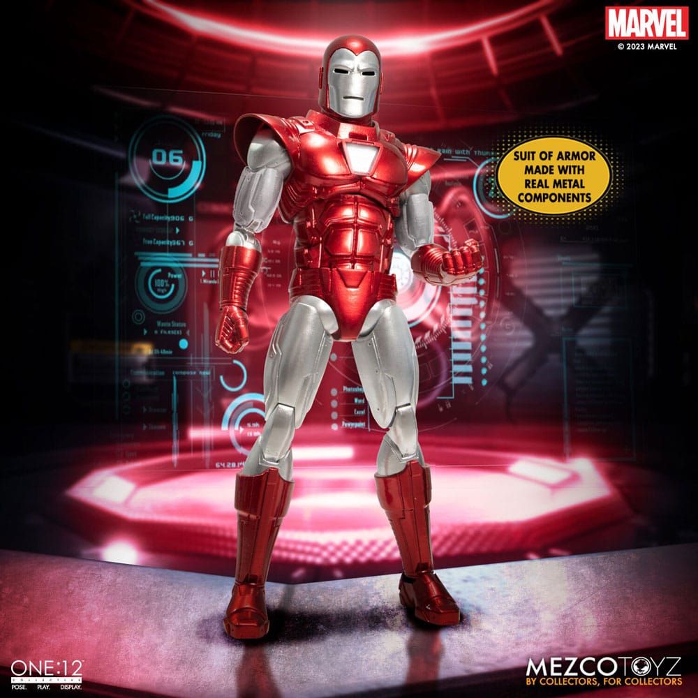 Marvel Action Figure 1/12 Iron Man (Silver Centurion Edition) 16 cm Mezco Toys