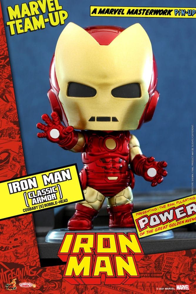 Marvel Comics Cosbaby (S) Mini Figure Iron Man (Classic Armor) 10 cm Hot Toys