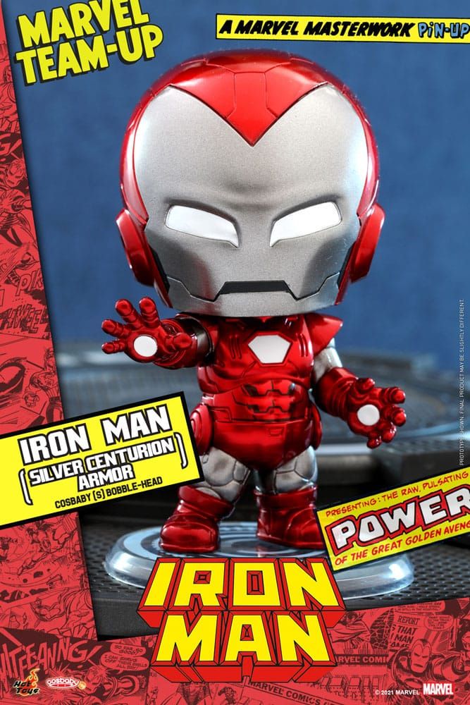 Marvel Comics Cosbaby (S) Mini Figure Iron Man (Silver Centurion Armor) 10 cm Hot Toys