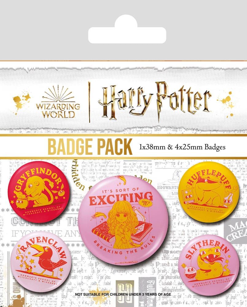 Harry Potter Pin-Back Buttons 5-Pack Witty Witchcraft Pyramid International