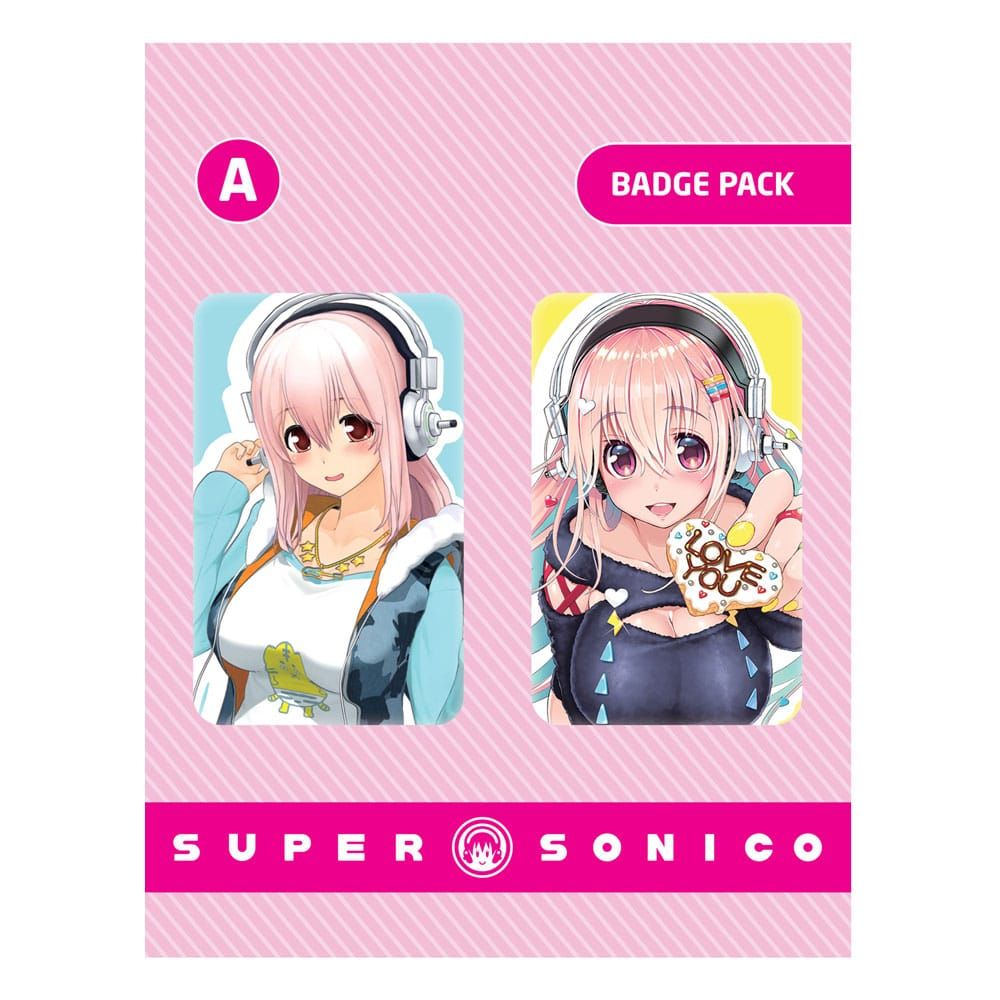 Super Sonico Pin Badges 2-Pack Set A POPbuddies