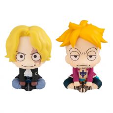 One Piece Look Up PVC Statue Sabo & Marco 11 cm