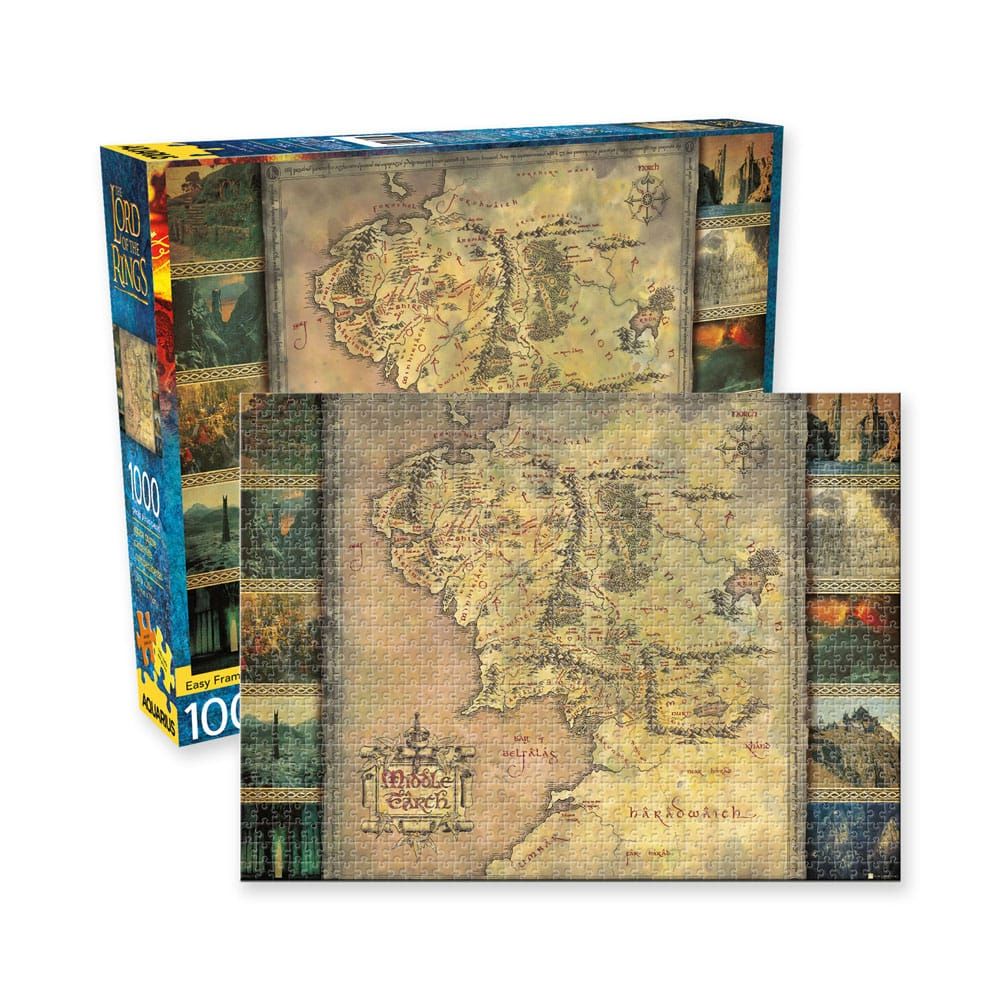 Lord of the Rings Jigsaw Puzzle Map (1000 pieces) Aquarius