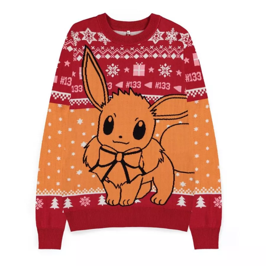 Pokemon Sweatshirt Christmas Jumper Eevee Size L Difuzed