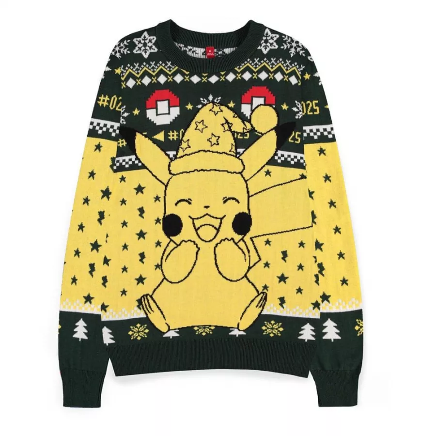 Pokemon Sweatshirt Christmas Jumper Pikachu Size L Difuzed