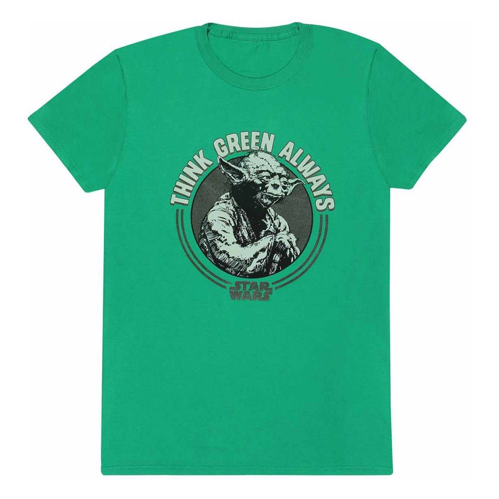 Star Wars T-Shirt Yoda Think Green Size L Heroes Inc