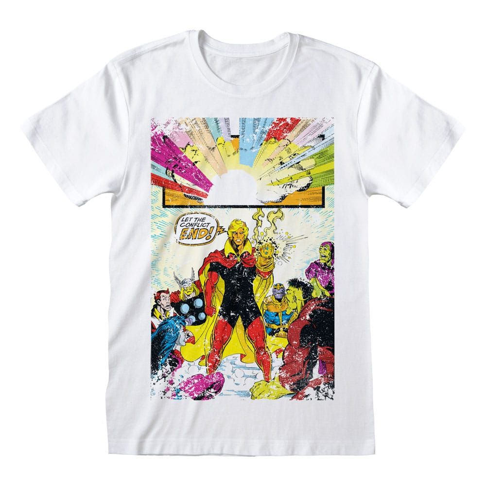 Marvel T-Shirt Warlock Guantlet Size L Heroes Inc
