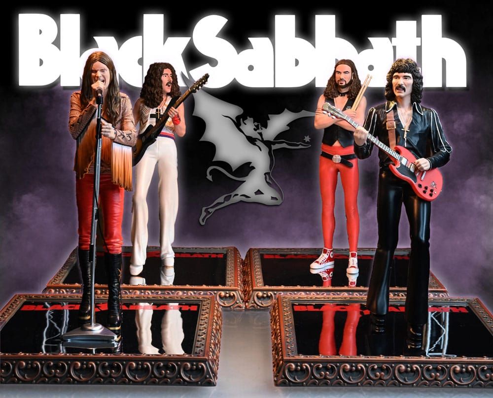 Black Sabbath Rock Iconz Statue 4-Pack Sabotage Era 23 cm Knucklebonz