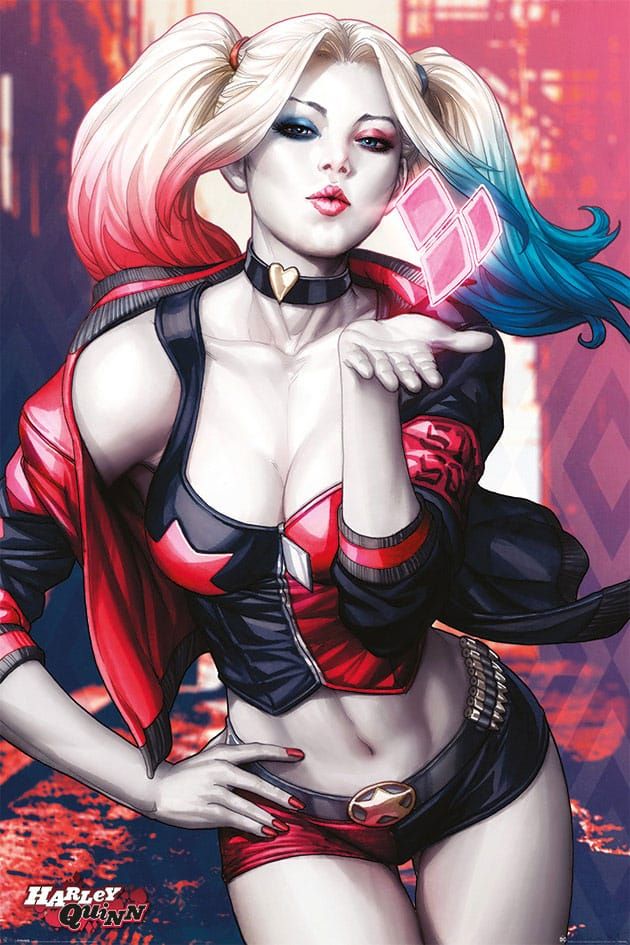DC Comics Poster Pack Harley Quinn Kiss 61 x 91 cm (4) Pyramid International