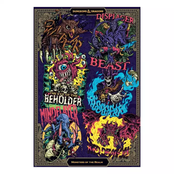Dungeons & Dragons Poster Pack Monsters of the Realm 61 x 91 cm (4) Pyramid International