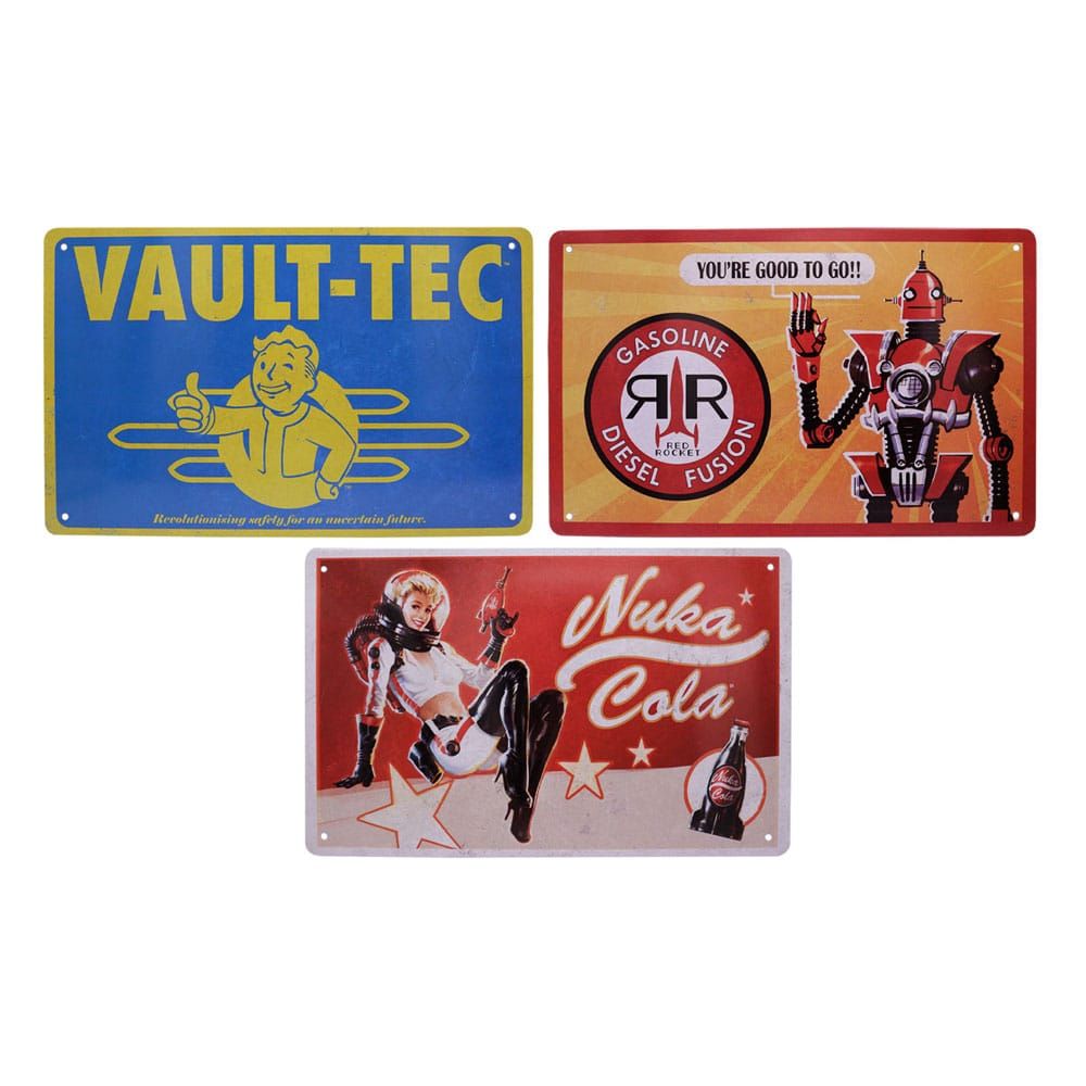 Fallout Tin Signs 3 Pack Brands FaNaTtik