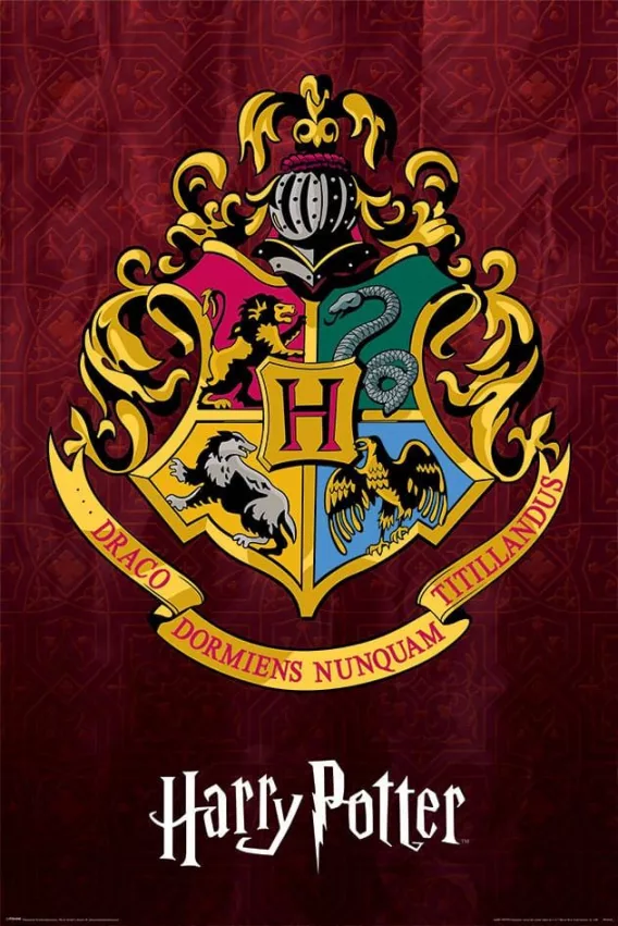 Harry Potter Poster Pack Colourful Crest Hogwarts 61 x 91 cm (4) Pyramid International