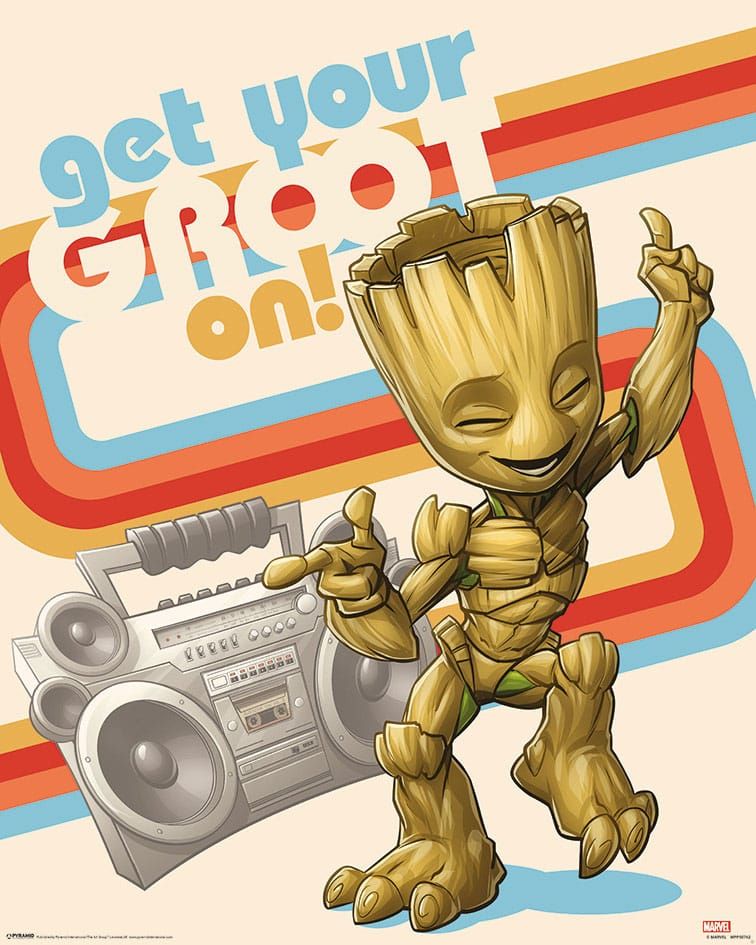 Marvel Poster Pack Guardians of the Galaxy Get Your Groot On 40 x 50 cm (4) Pyramid International