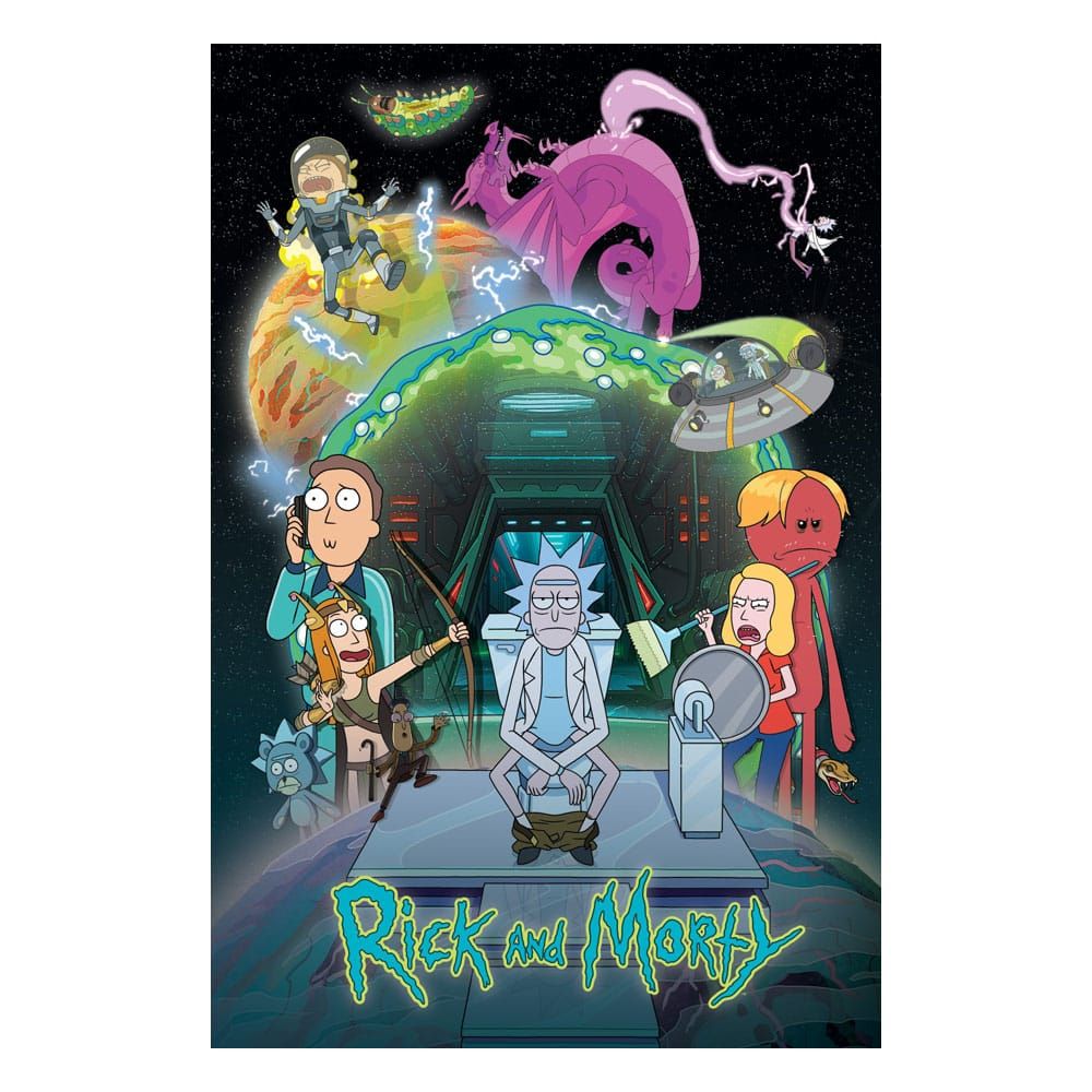 Rick and Morty Poster Pack Toilet Adventure 61 x 91 cm (4) Pyramid International