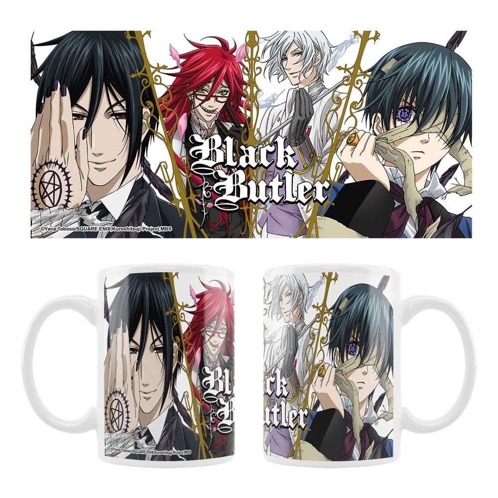 Black Butler Ceramic Mug Sebastian, Grell, Ash, Ciel Sakami Merchandise