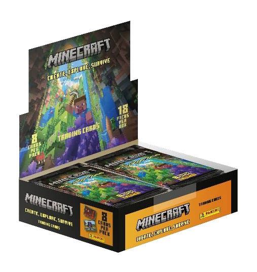 Minecraft - Create, Explore, Survive Trading Cards Flow Packs Display (18) Panini
