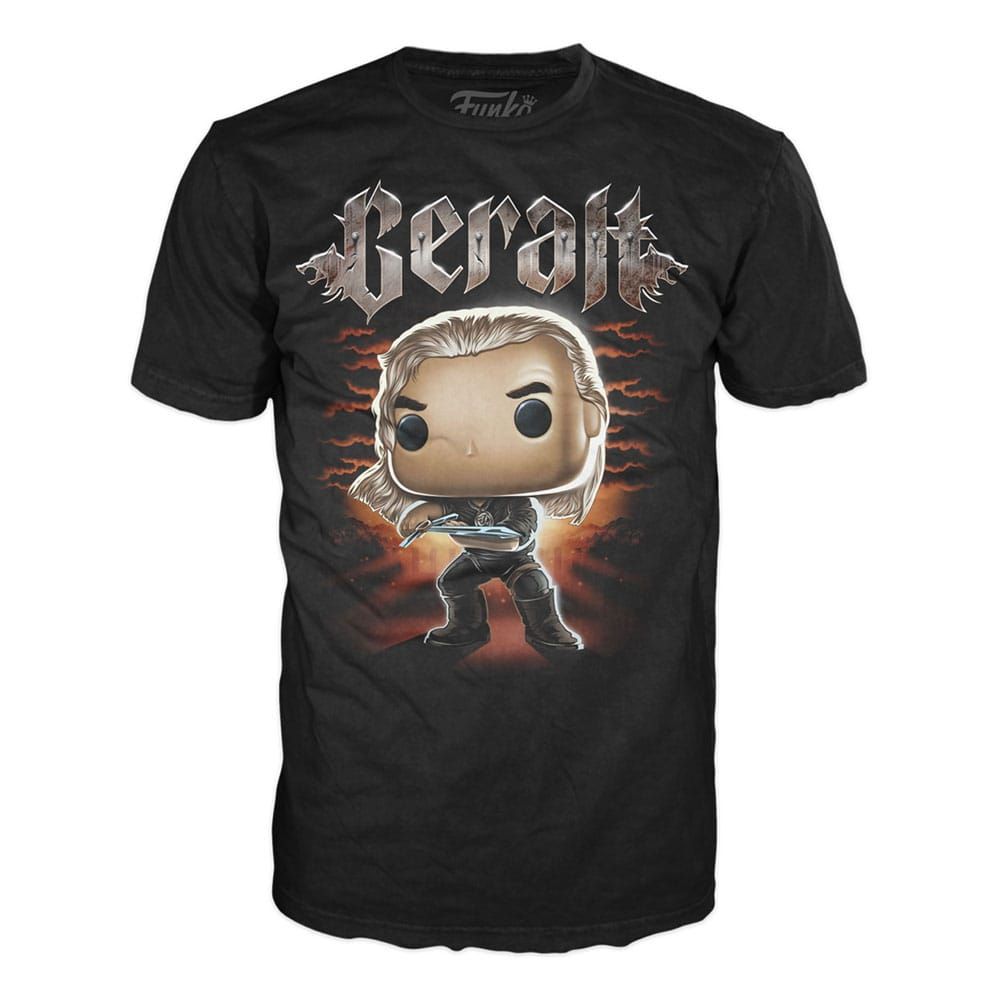 The Witcher Boxed Tee T-Shirt Geralt Training Size M Funko