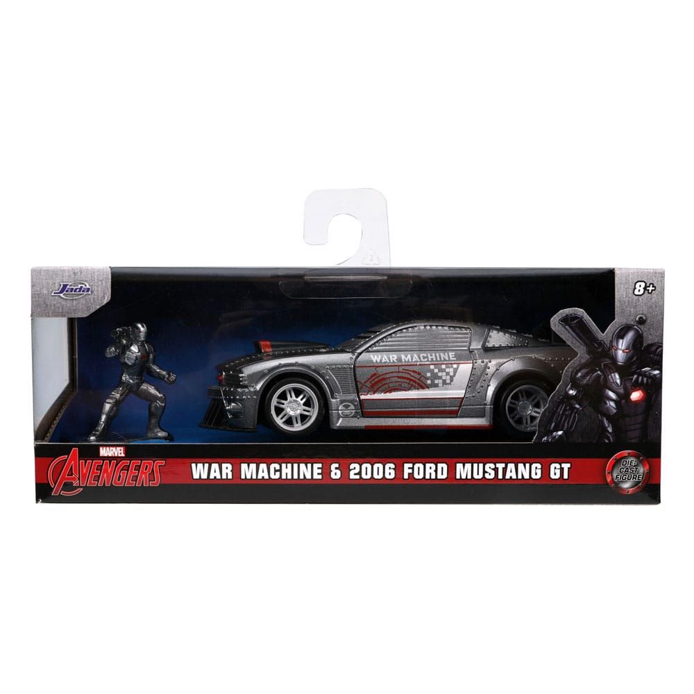 Marvel Diecast Models 1/32 War Machine 2006 Ford Mustang Display (6) Jada Toys