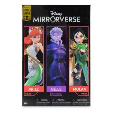 Disney Mirrorverse Action Figures Princess Pack Mulan, Belle (Fractured) & Arielle (Gold Label) 13 - 18 cm