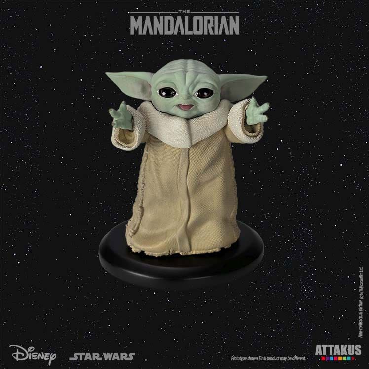 Star Wars: The Mandalorian Classic Collection Statue 1/5 Grogu Happy 10 cm Attakus