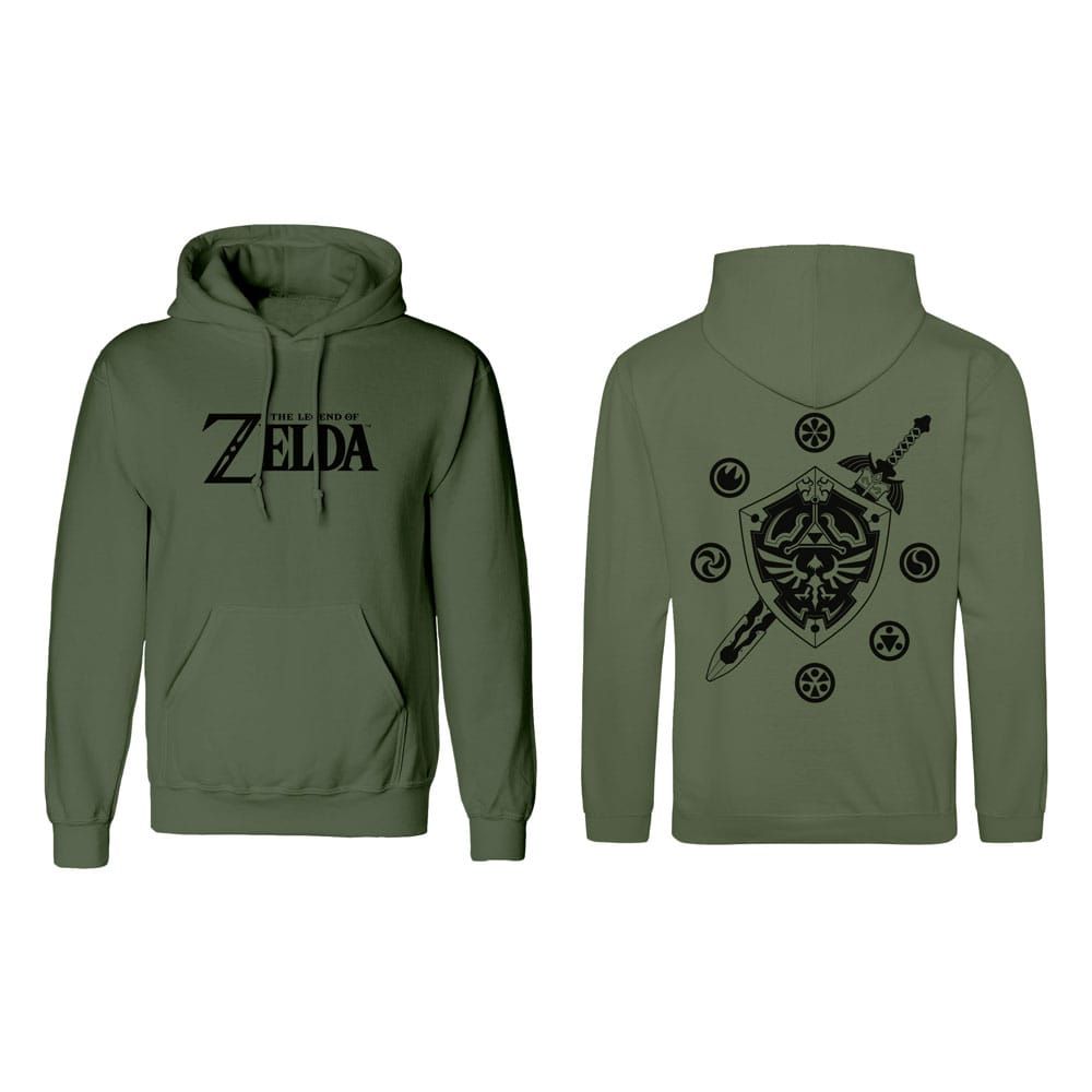 The Legend of Zelda Hooded Sweater Logo And Shield Size L Heroes Inc