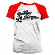 Daddy´s Lil Monster Baseball Girly Tee (White/Red) size L