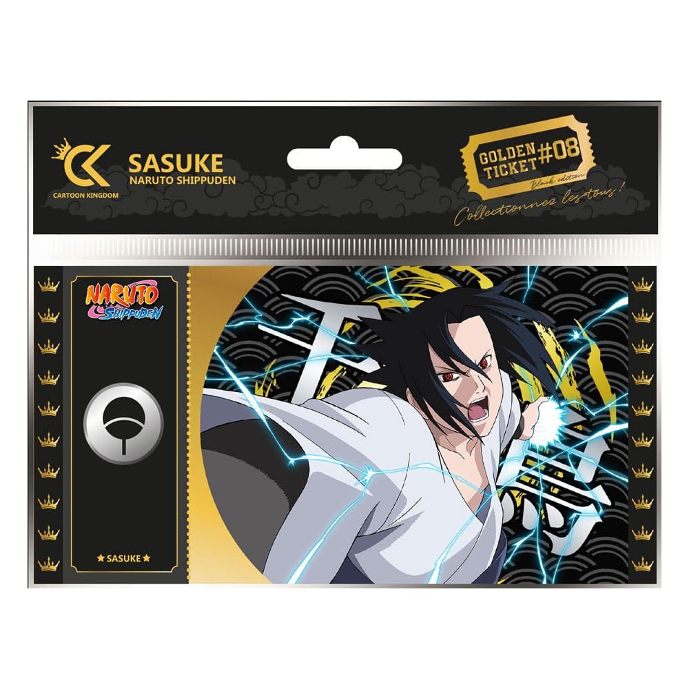 Naruto Shippuden Golden Ticket Black Edition #08 Sasuke Case (10) Cartoon Kingdom