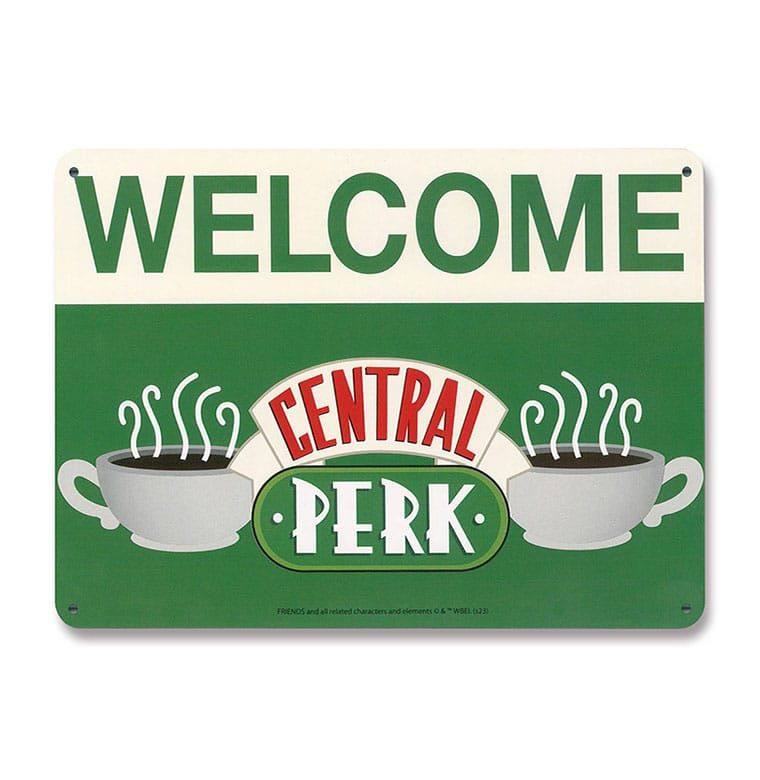 Friends Tin Sign Central Perk Welcome 15 x 21 cm Logoshirt